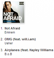 Eminem - Not Afraid # 1 в iTunes